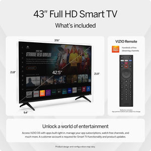 43" Class Full HD 1080P LED Smart TV (VFD43M-08)