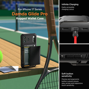 Elevate Your Style with the Damda Glide Pro Card Holder Case for iPhone 17 Pro Max - Durable, Sleek, and Functional Wallet Case in Matte Black