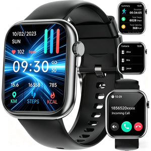 Smart Watch Answer/Make a Call Bluetooth Smart Watch for IOS Android Men'S and Women'S Watch Black