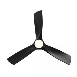 Zephyr 52 In. Smart Indoor/Outdoor Matte Black Standard Ceiling Fan Downrod Mount 4CCT Integrated LED with Remote
