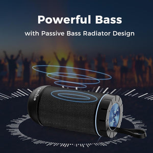 Bluetooth Speaker, IP65 Waterproof Portable Speaker with 360° HD Stereo Sound, Punchy Bass, TWS Pairing, 24H Playtime, Wireless Speakers for Home/Outdoor/Camping/Beach, Gifts for Unisex