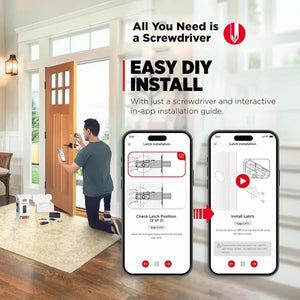 Aura Reach Satin Nickel Bluetooth + Matter over Thread Enabled Smart Lock Deadbolt with Smart Home Integration
