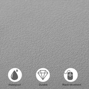 PU Leather Desk Pad with Suede Base, Multi-Color Non-Slip Mouse Pad, 36” X 17” Waterproof Desk Writing Mat, Large Desk Blotter Protector (Gray)