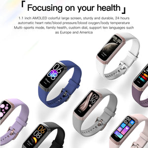 Revolutionary Health & Fitness Tracker Watch - AMOLED Display, Slim Design, 25 Sports Modes, Heart Rate & Blood Pressure Monitor, Waterproof & More!