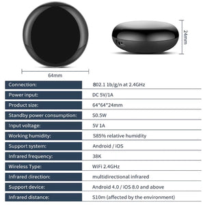 Tuya Wifi Smart Universal IR Remote Controller DIY Infrared Remote Control for TV Air Conditioner Smart Life Alexa Google Home