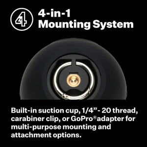 – Bluetooth Speaker-Waterproof, Durable W/Built-In Storage (2,000 Songs) - Dual Wireless Speaker Pairing – Portable Bluetooth Speaker - Barnacle Pro Outdoor Speaker - Manta Ray Black