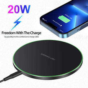 Revolutionary 20W Fast Wireless Charging Pad - Perfect for iPhone 17/17 Pro, Samsung Galaxy S25/S24, Google Pixel, and More!