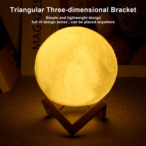Enchanting 8cm Moon Lamp LED Night Light - Perfect Battery-Powered Starry Decor for Kids' Bedrooms and Holiday Gifts