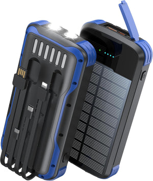 Solar Power Bank 40000Mah PD20W Fast Charging Portable Solar Charger