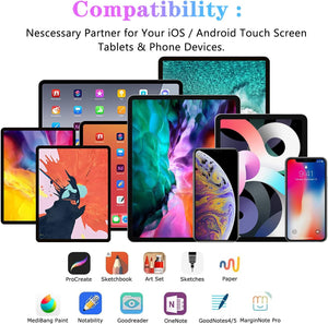 Premium Rechargeable Fine Tip 1.4mm Stylus for iPad & iPhone - Perfect for Drawing and Writing!