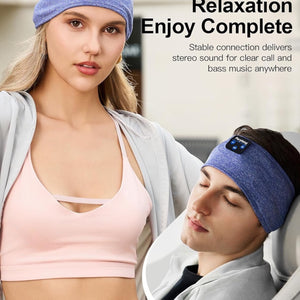 Sleep Headphones Wireless, Bluetooth Sports Headband Headphones with Ultra-Thin HD Stereo Speakers Perfect for Sleeping,Workout,Jogging,Yoga,Insomnia, Air Travel, Meditation (Skyblue)