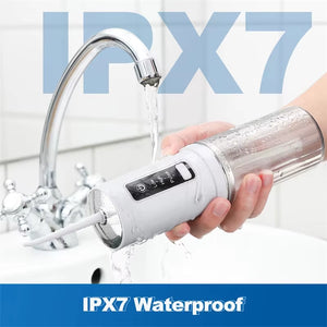 Experience Ultimate Oral Care with the Youpin Electric Oral Irrigator - Portable, Waterproof Water Flosser with 4 Nozzles for a Fresh Smile!