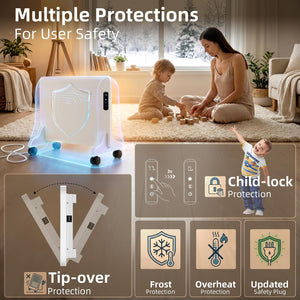 Wall Convection Space Heater Panel, Smart Wifi Heater for Indoor Use