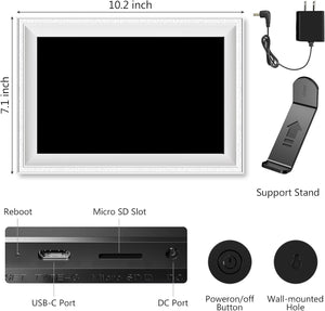 Smart White Digital Picture Frame Wifi Send Photos from Your Phone