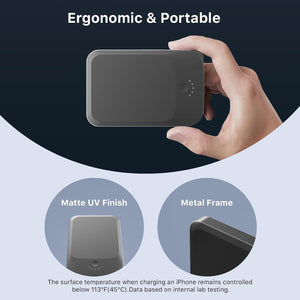 Slim Magnetic Power Bank 22.5W 5000Mah with Built-In Cable