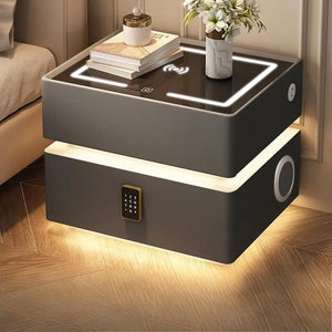 Contemporary Floating Smart Nightstand with Wireless Charging – Versatile Bedside Table for Bedrooms