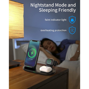 3 in 1 Wireless Charging Station for Apple Product, Wireless Charging Pad for Apple Watch, Airpods Pro/2, Wireless Charger Stand for Iphone 12/12 Pro/12 Pro Max/Se2(No Included Iwatch Cable)