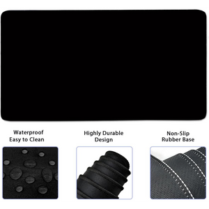 Keyboard Wrist Rest Large Mouse Pad Wrist Support for Computer, 4 in 1 Memory Foam Keyboard Pad Desk Mat Ergonomic Hand Rest Wrist Cushion for Home Office Gaming-Black
