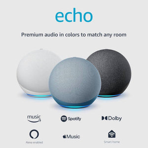 Echo (4Th Gen) with Premium Sound, Smart Home Hub, and Alexa - Twilight Blue