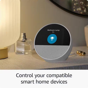 Echo Spot Smart Alarm Clock with Vibrant Sound plus Alexa, Black