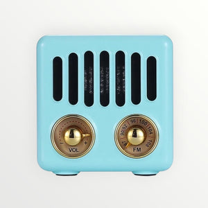 Retro Classic Mini Portable Rechargeable FM Radio Bluetooth Speaker Support TF Card Play Music