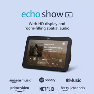 Echo Show 8 (3Rd Gen) 8 In. HD Smart Display with Spatial Audio, Smart Home Hub, and Alexa (Charcoal)