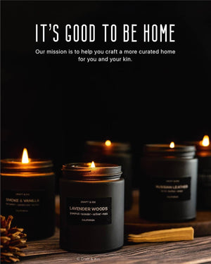 Premium Pine & Clove Candle - Enchanting Black Christmas Aroma - Long-Lasting 45 Hour Burn - 7.6 Oz Soy Candle for Cozy Holiday Aromatherapy