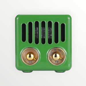 Retro Classic Mini Portable Rechargeable FM Radio Bluetooth Speaker Support TF Card Play Music