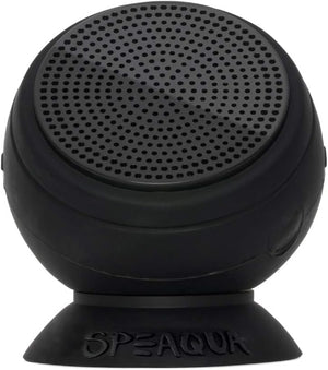 – Bluetooth Speaker-Waterproof, Durable W/Built-In Storage (2,000 Songs) - Dual Wireless Speaker Pairing – Portable Bluetooth Speaker - Barnacle Pro Outdoor Speaker - Manta Ray Black