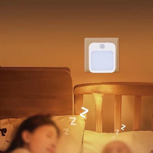 Night Light Motion Sensor with LED Light EU/US Plug Lamps Children'S Night Light Wireless Night Lamp for Bedside Table Bedroom