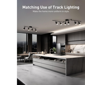 Bojim Flexible Led Track Lighting, 4-Light Black Track Lighting Fixtures Ceil...