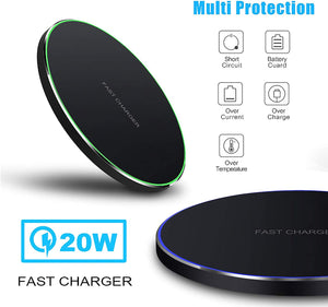 Revolutionary 20W Fast Wireless Charging Pad - Perfect for iPhone 17/17 Pro, Samsung Galaxy S25/S24, Google Pixel, and More!
