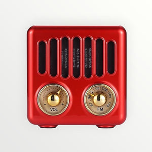 Retro Classic Mini Portable Rechargeable FM Radio Bluetooth Speaker Support TF Card Play Music