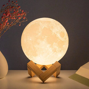 Enchanting 8cm Moon Lamp LED Night Light - Perfect Battery-Powered Starry Decor for Kids' Bedrooms and Holiday Gifts