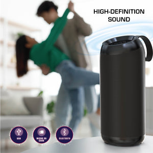 Aquaboost 5-Watt Boom Box High Definition Portable Bluetooth Speaker, Black