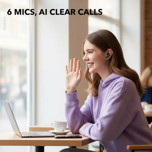 Hostecno Soundcore P40i by Anker black wireless earbuds with adaptive ANC and 6 mics for clear calls.