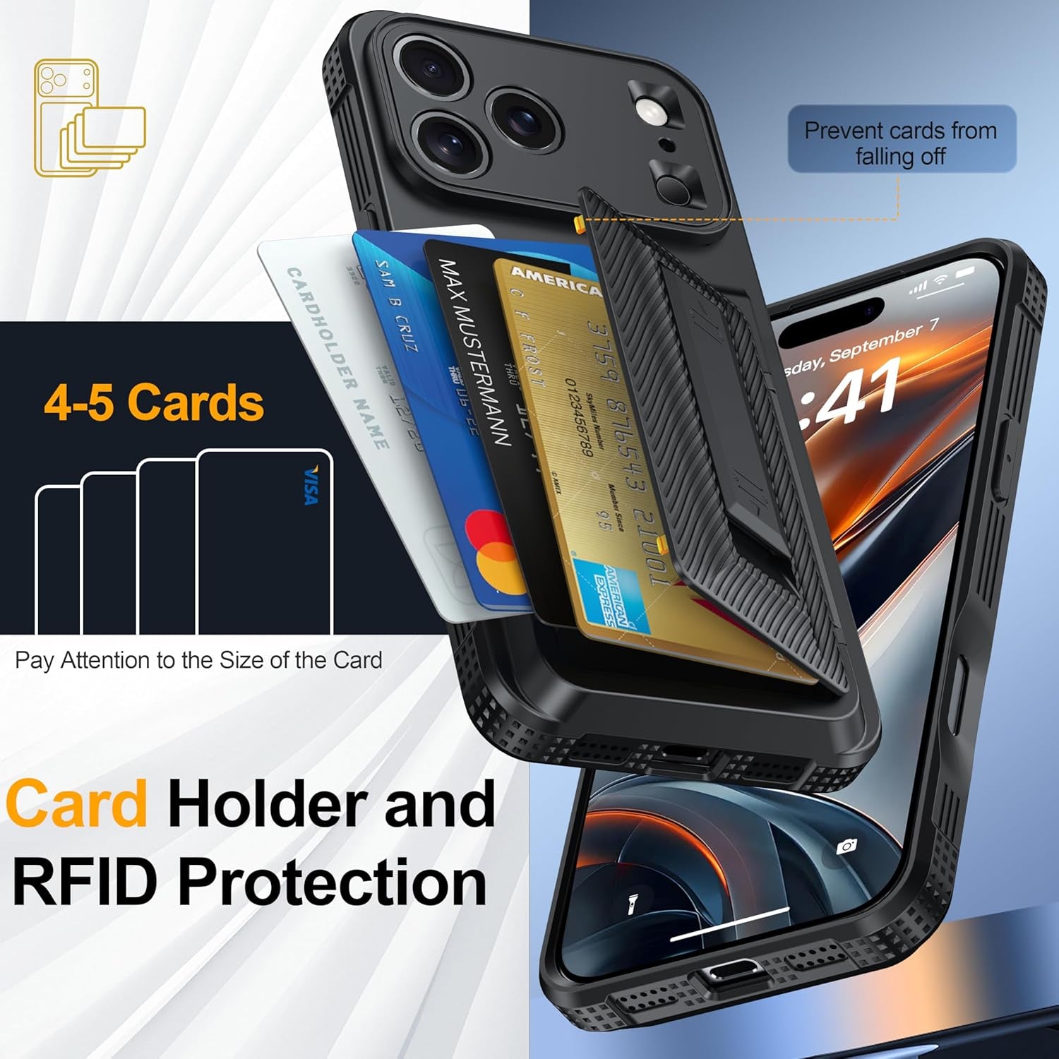 Ultimate iPhone 17 Pro Max Wallet Case: RFID Blocking, Kickstand, Privacy Screen, and Military Drop Protection