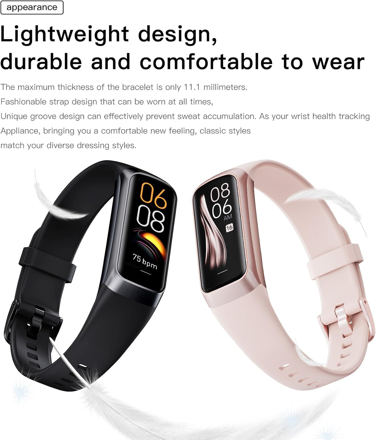 Revolutionary Health & Fitness Tracker Watch - AMOLED Display, Slim Design, 25 Sports Modes, Heart Rate & Blood Pressure Monitor, Waterproof & More!