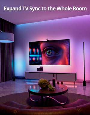 TV LED Backlight with Camera, RGBIC Lights Sync with 75-85 Inch Tvs