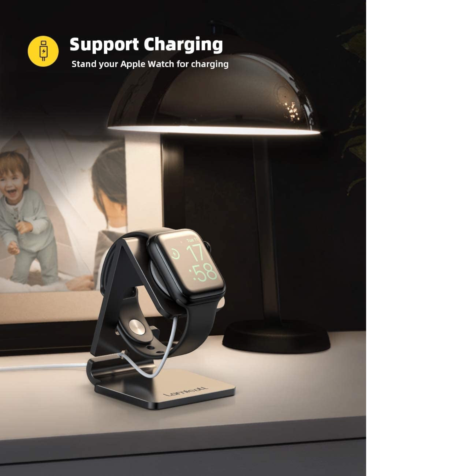 Watch Stand for Apple Watch Magnetic Fast Charger - Desk Charging Stand Holder Dock for Apple Iwatch Series SE3 SE2 Ultra 3, Series 11 10 9 8 7 6 5(49Mm 46Mm 45Mm 44Mm 42Mm 41Mm 40Mm 38Mm)