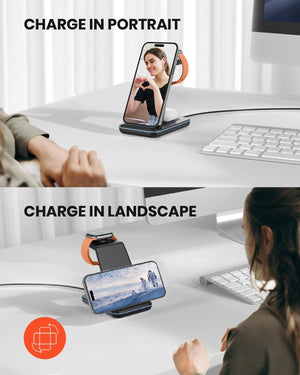 3-In-1 Wireless Charging Station for Iphone, Watch & Airpods