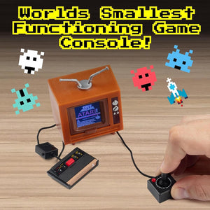 Tiny Arcade Atari 2600 Mini Console 3.5” Playable Retro TV & Controller with 10 Classic Games Including Pac-Man & Breakout -Portable Vintage Gaming System W/ Sound - Gift for Kids & Adults Ages 8+