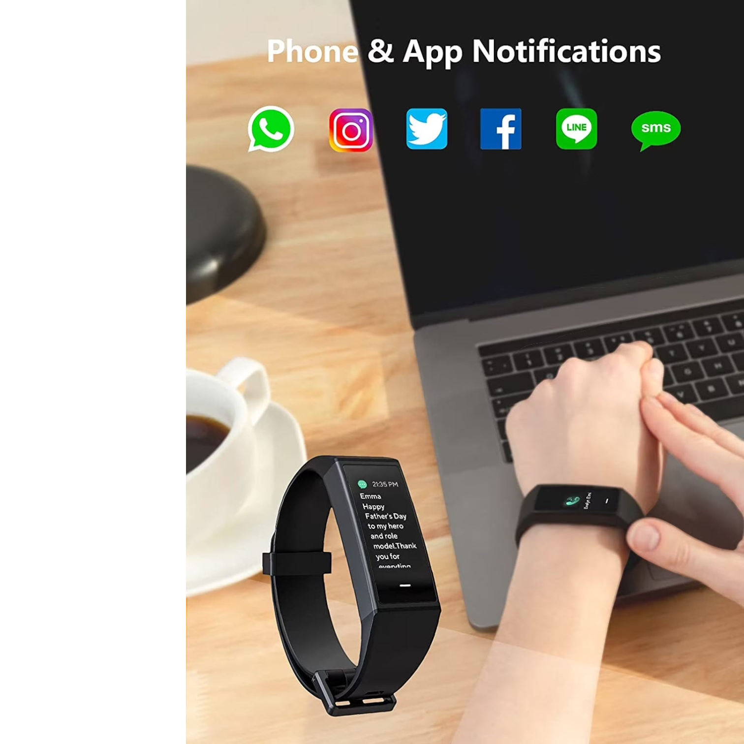 Band Health Tracker with Extra Color Band , Smart Watch Fitness Tracker, Heart Rate Monitor, Step Counter, Sleep Monitor, High Res Color Touchscreen and Water Resistant