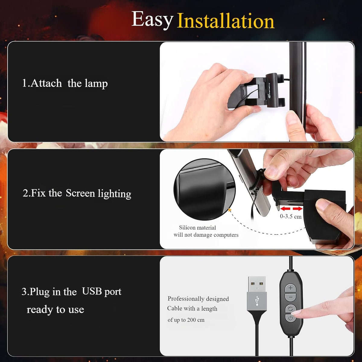 Computer Monitor Light Bar, LED Screen Light