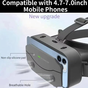 VR Glasses 3D Virtual Reality Headset Devices Helmet Lenses Goggles Smart for Smartphones Phone Cell Mobile Game Viar Viewer Set