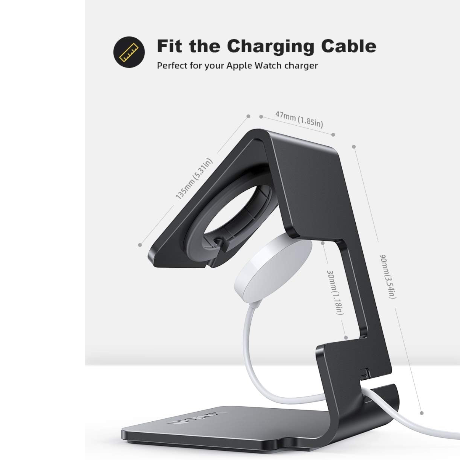 Watch Stand for Apple Watch Magnetic Fast Charger - Desk Charging Stand Holder Dock for Apple Iwatch Series SE3 SE2 Ultra 3, Series 11 10 9 8 7 6 5(49Mm 46Mm 45Mm 44Mm 42Mm 41Mm 40Mm 38Mm)
