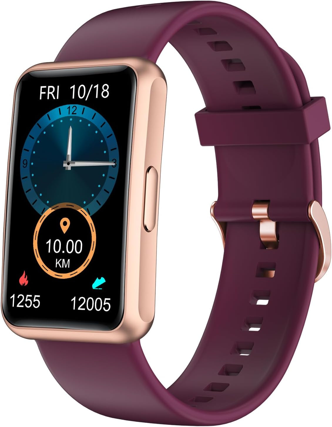 IP68 Waterproof Fitness Tracker - Touch Screen Watch for Men and Women, No Bluetooth Needed, Step & Calorie Counter, Sleep Tracker, Alarm Clock (Purple)