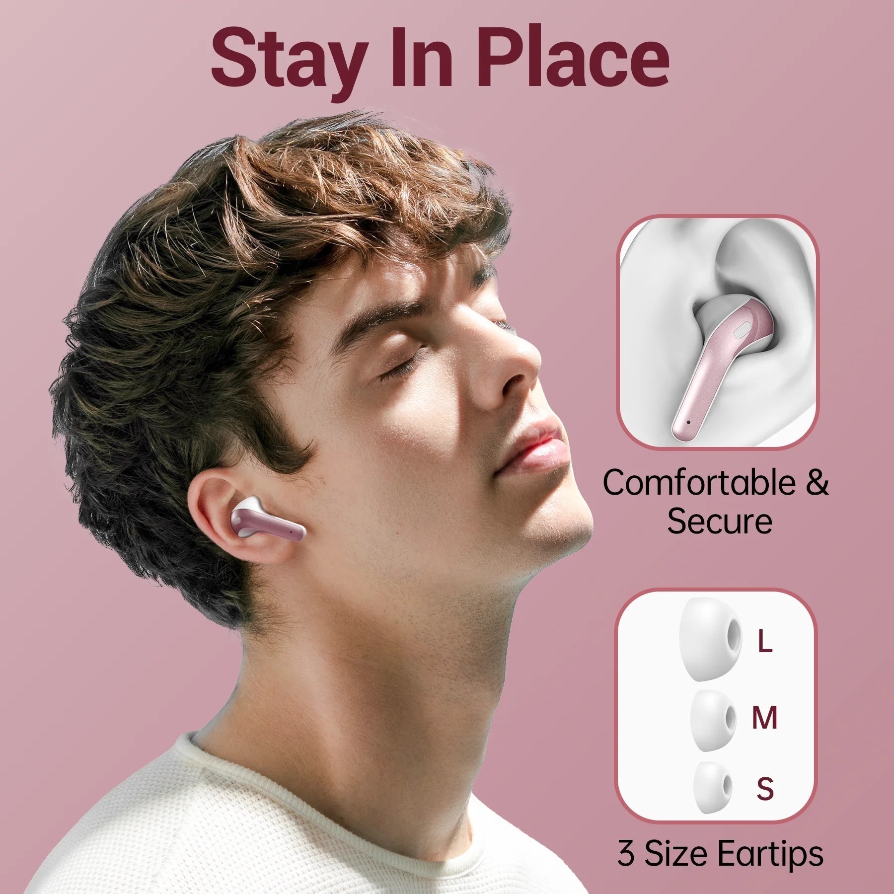 VEATOOL X15 Wireless Earbuds Bluetooth 5.3 Headphones,72H Hi-Fi Stereo Deep Bass Earphones with Noise Cancelling Mic IP7 Waterproof Sport Headset with LED Power Display for Laptop Pad Phones