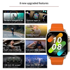 Revolutionary Smart Watch T900 Ultra - Bluetooth Talk, Heart Rate Monitor, and Sports Tracking for All iOS & Android Users