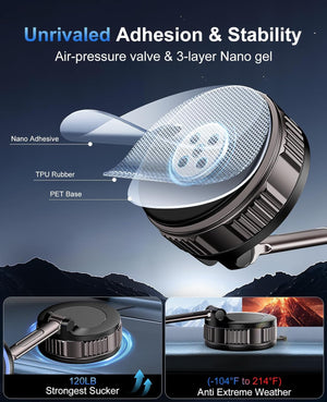 Iphone Magsafe Car Mount Charger 15W Fast Wireless Charging for Your Car